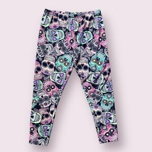 No Boundaries Black Sugar Skull Leggings